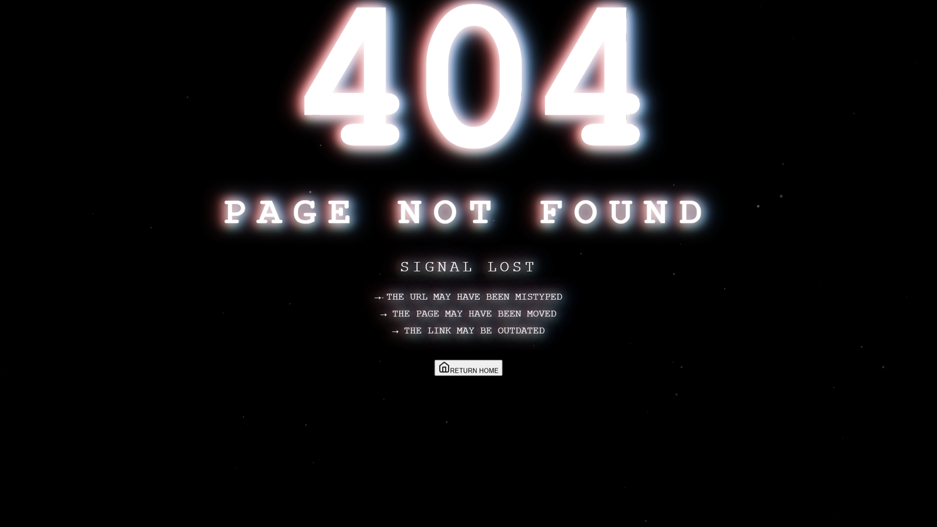 404 Error Page